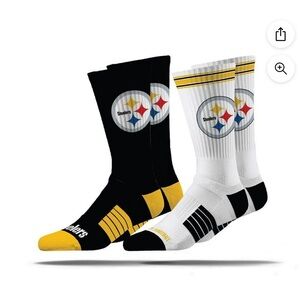 NFL steeler socks m/L Strideline Black and Yellow Casual Socks